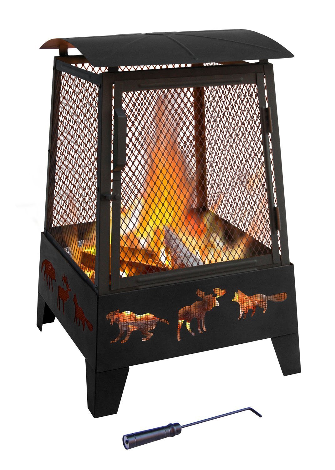 Outdoor Heating Landmann 25319 Haywood Wildlife Sturdy Steel Fire Pit