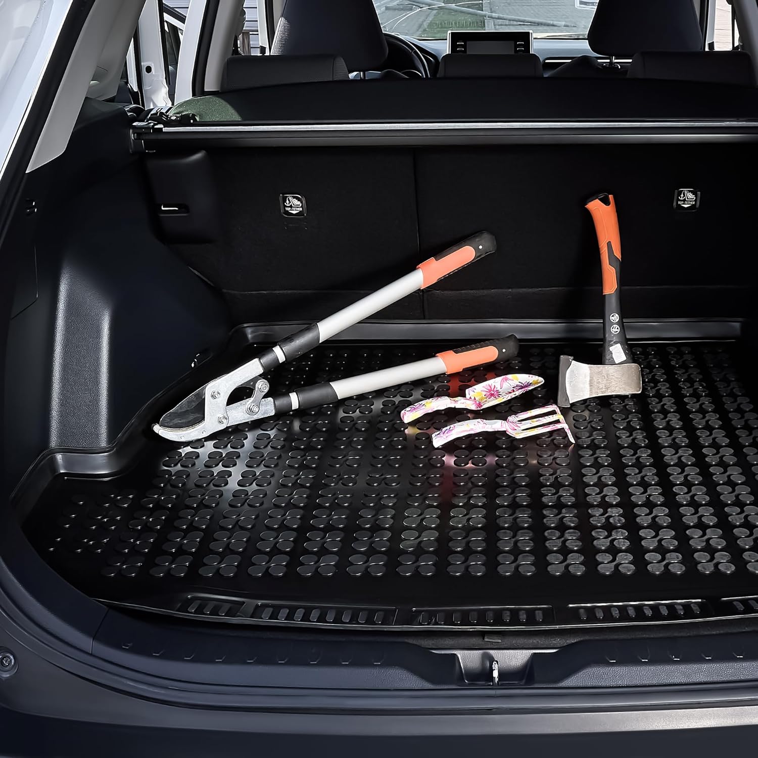 Rezaw-Plast Premium Trunk Mat Compatible with 2019 2020 2021 2022 2023 BMW X5 Cargo Mat G05 Behind 2nd Row Custom Fit Anti Slip Rear Rubber Floor Mat SUV Accessories Black