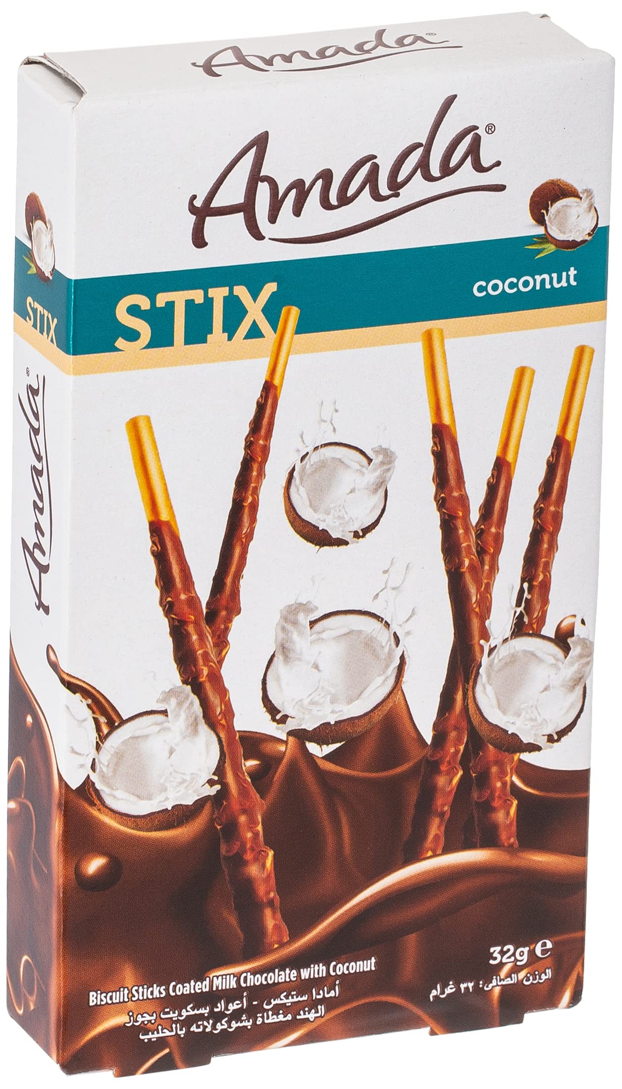 BiscolataSolen Amada Stix Coconut, 32 Gm