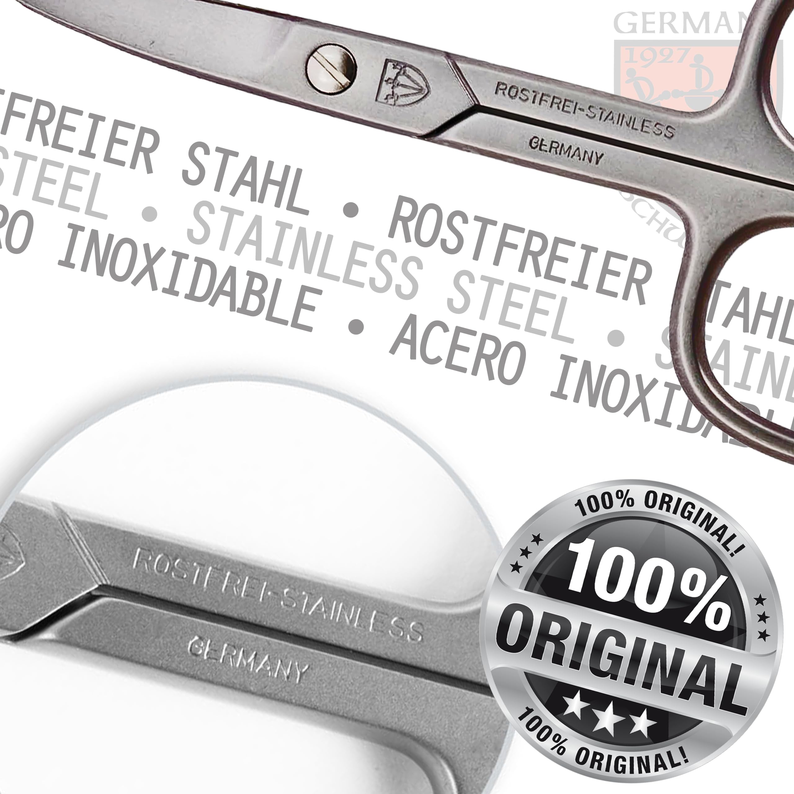 Drei Schwerter Ciseaux à peau arrondie, en acier inoxydable Ciseaux À Ongles Droits