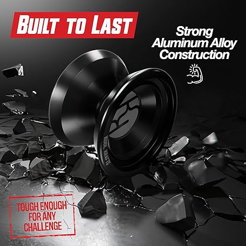 Miniatura 7 de Kit de yoyo profesional responsivo, yoyó de aleación premium para niños y principiantes con libro de 25 trucos fáciles de seguir, guante Yoyo, saco