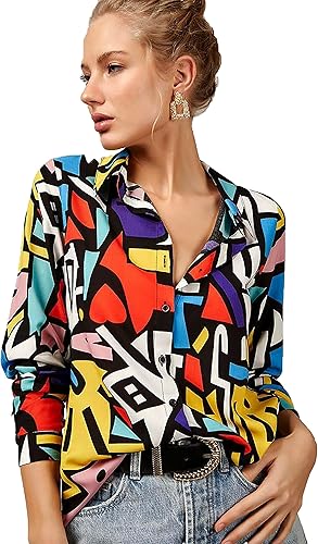 Blusas de moda para mujer, camisas de manga larga con botones, blusas casuales elegantes