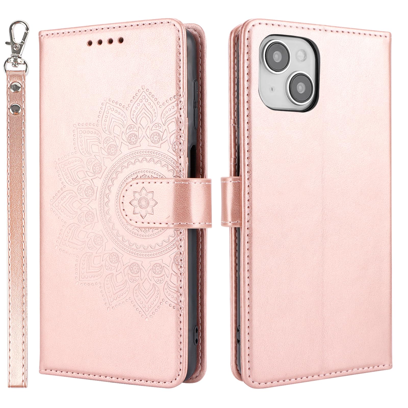 Custodia Carica Wireless Custodia Portafoglio Pelle Per IPhone 13 - Foto 5