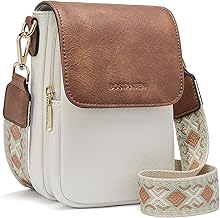 BOSTANTEN Kleine Umhängetaschen für Damen, Handytasche zum Umhängen Leder, Handtaschen mit Kartenfächern