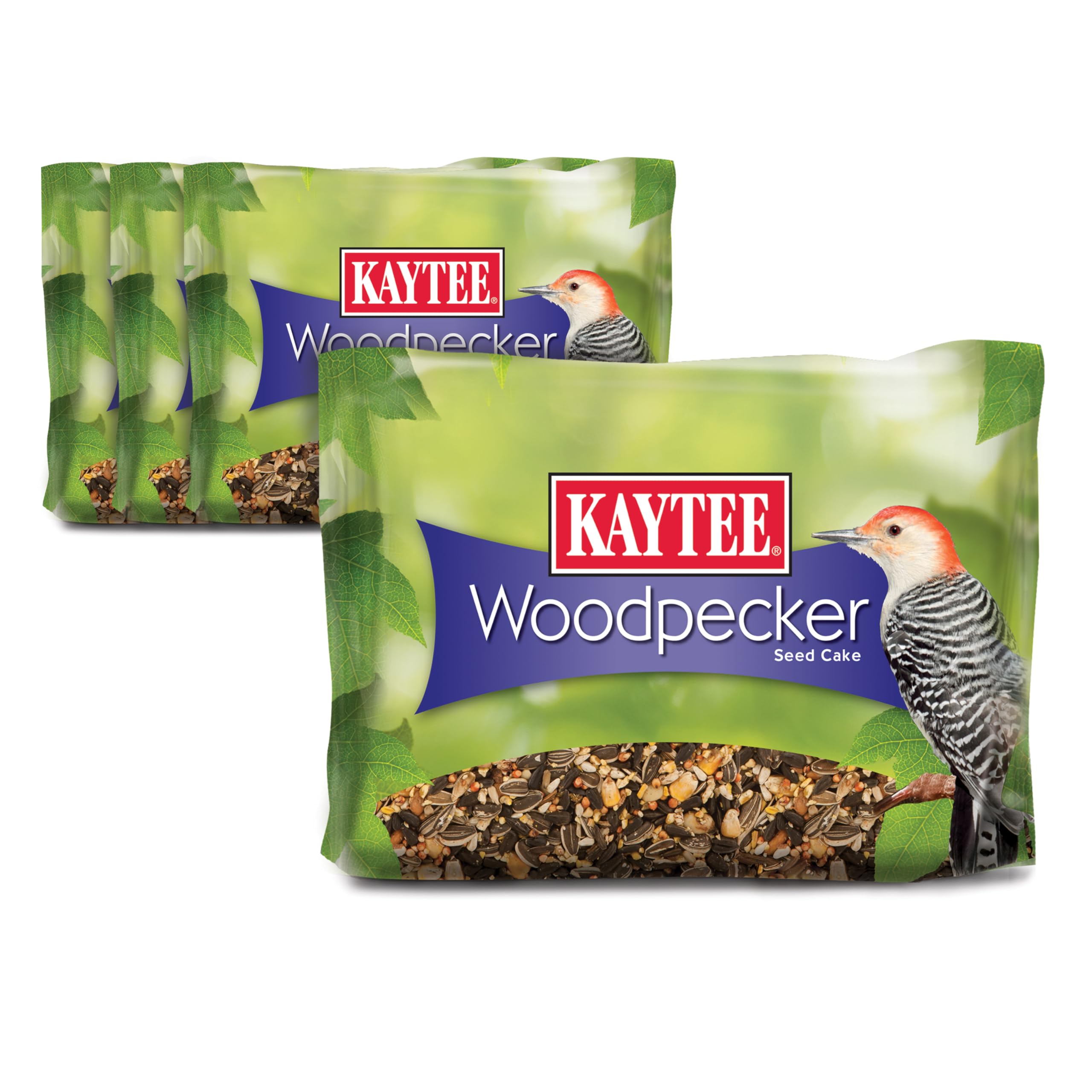 Kaytee Woodpecker Seed Cake, Wild Bird Food, 1.85 Pounds, 4 Count