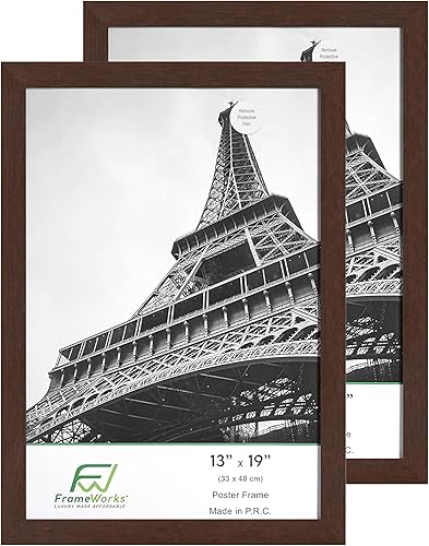 Vista 34 de FrameWorks Marco para póster de madera de 18 x 24 pulgadas, marcos clásicos de color negro mate con vidrio acrílico inastillable, fotos, pósters