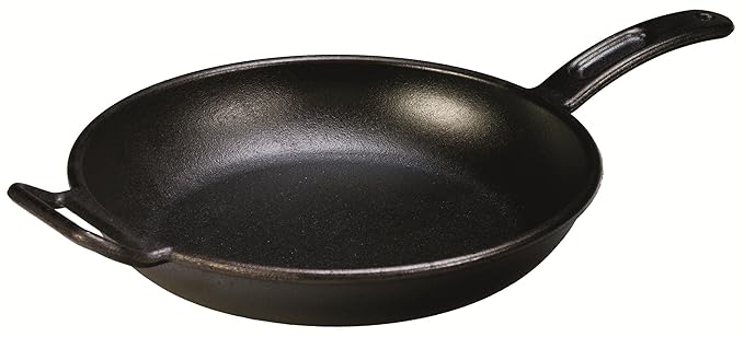 Lodge Pro-Logic Seasoned Cast Iron Skillet - 12 Inch Modern Design Cast Iron Frying Pan with Assist Handle (Made in USA)