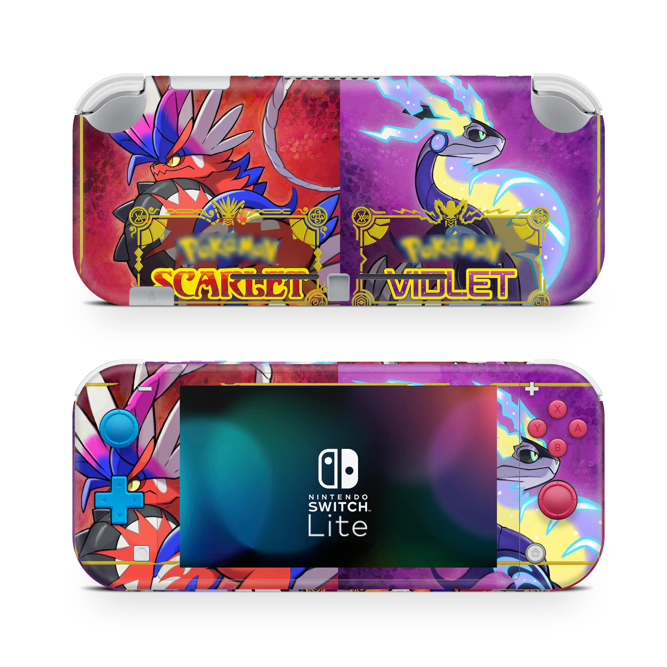 Scarlet And Violet Game Skin Compatible With Nintendo Switch Lite