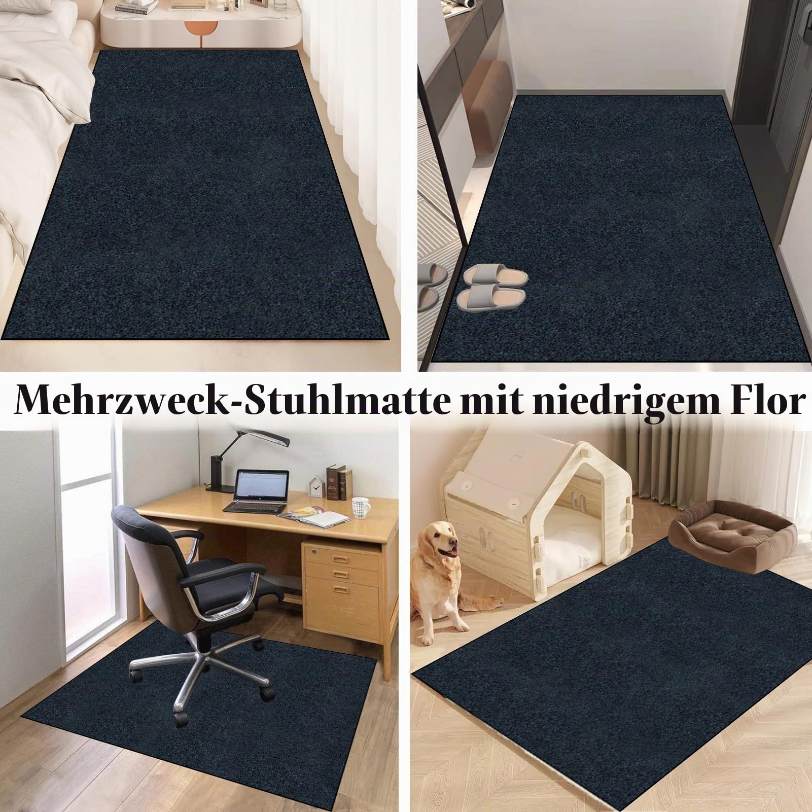 180 x 200 cm Bürostuhl Unterlage - Bodenschutzmatte für Hartböden - Bürostuhl Matte - schreibtischstuhl unterlage - Bodenschutz Bürostuhl Teppichschoner für Parkett - Laminat - Hartböden