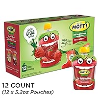 Vista 4 de Mott's Puré de manzana sin azúcar añadido, bolsa transparente de 3.2 onzas, 12