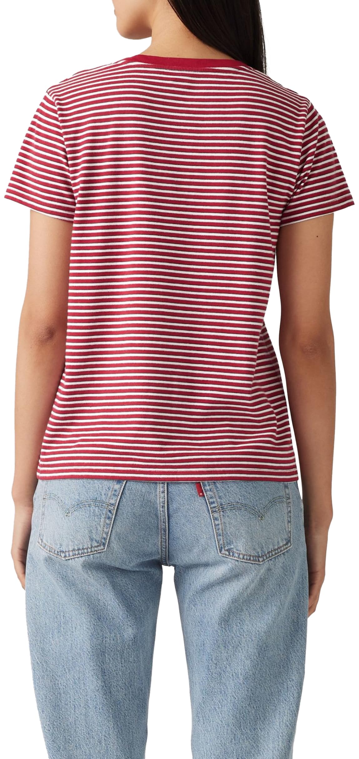 Levi's Perfect Vneck Indigo Stripe Scarlet Smil – Ansicht 2