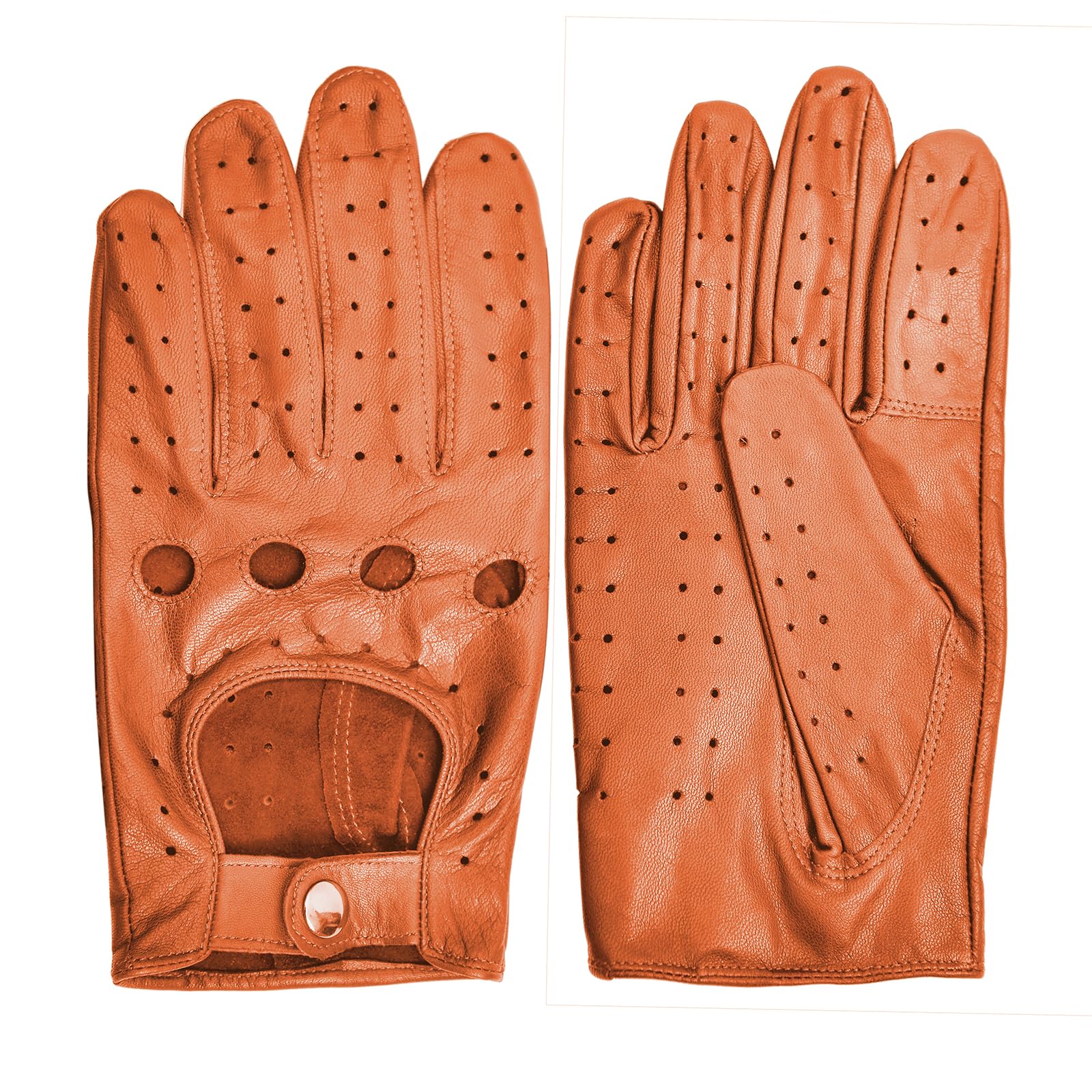 SURAWIL Mens Touchscreen Leather Driving Gloves, Unlined Thin Leather Driving Gloves SUM06US-T