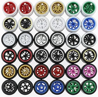 1/64 Wheels & Tires for 1/64 Toy Cars (10 Sets Packaging), Random Color Rims