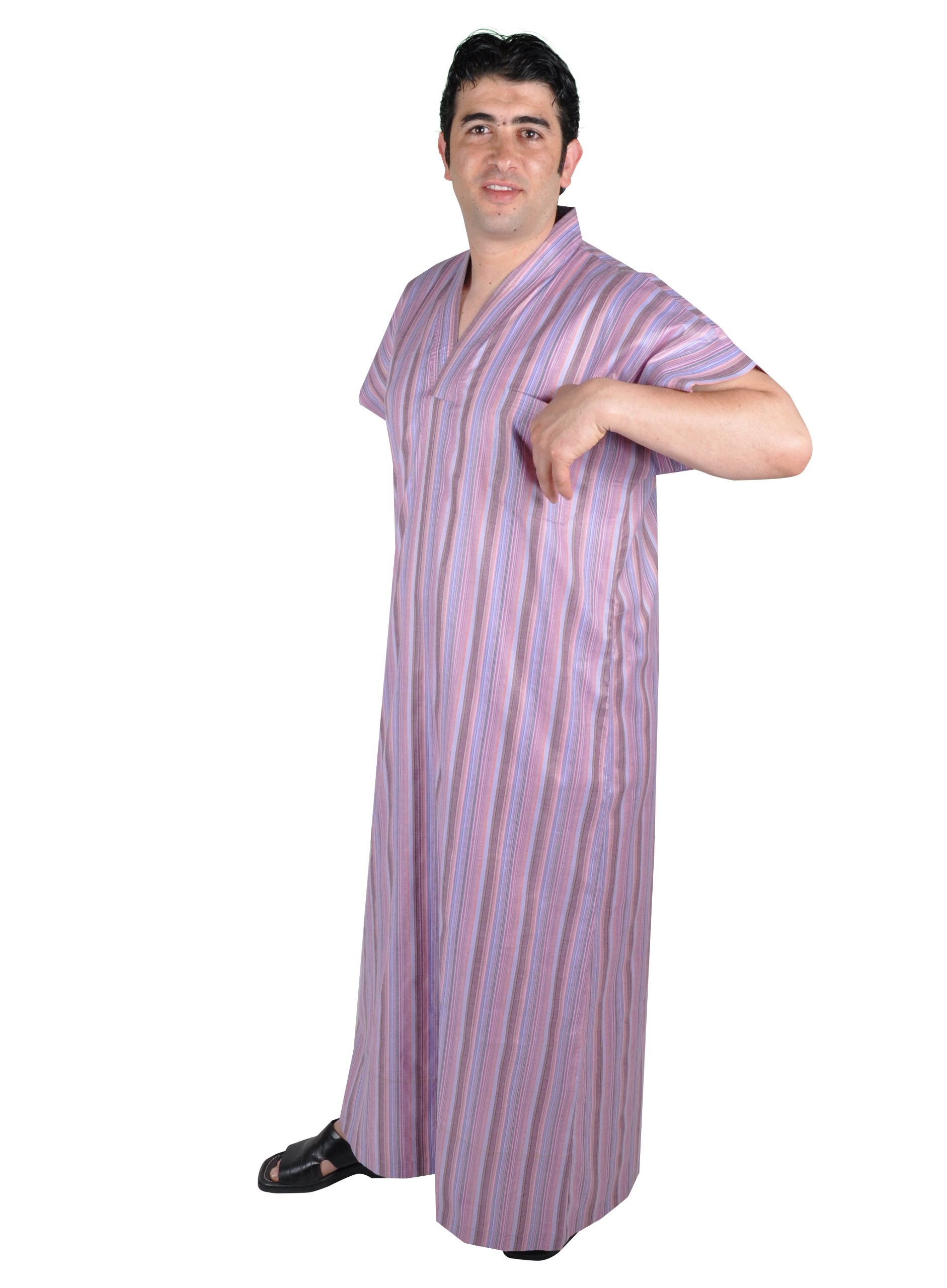 Eleganter Herren-Kaftan Hauskleid Freizeitkleid Sommerkleid Nachthemd