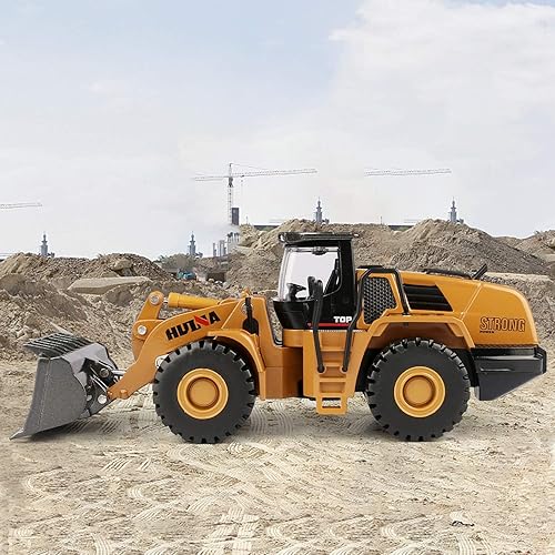 Vista 18 de Juguete de rodillo de carretera fundido a presión a escala 1/50, modelo de vehículos de construcción de metal para niños (rodillo de carretera)