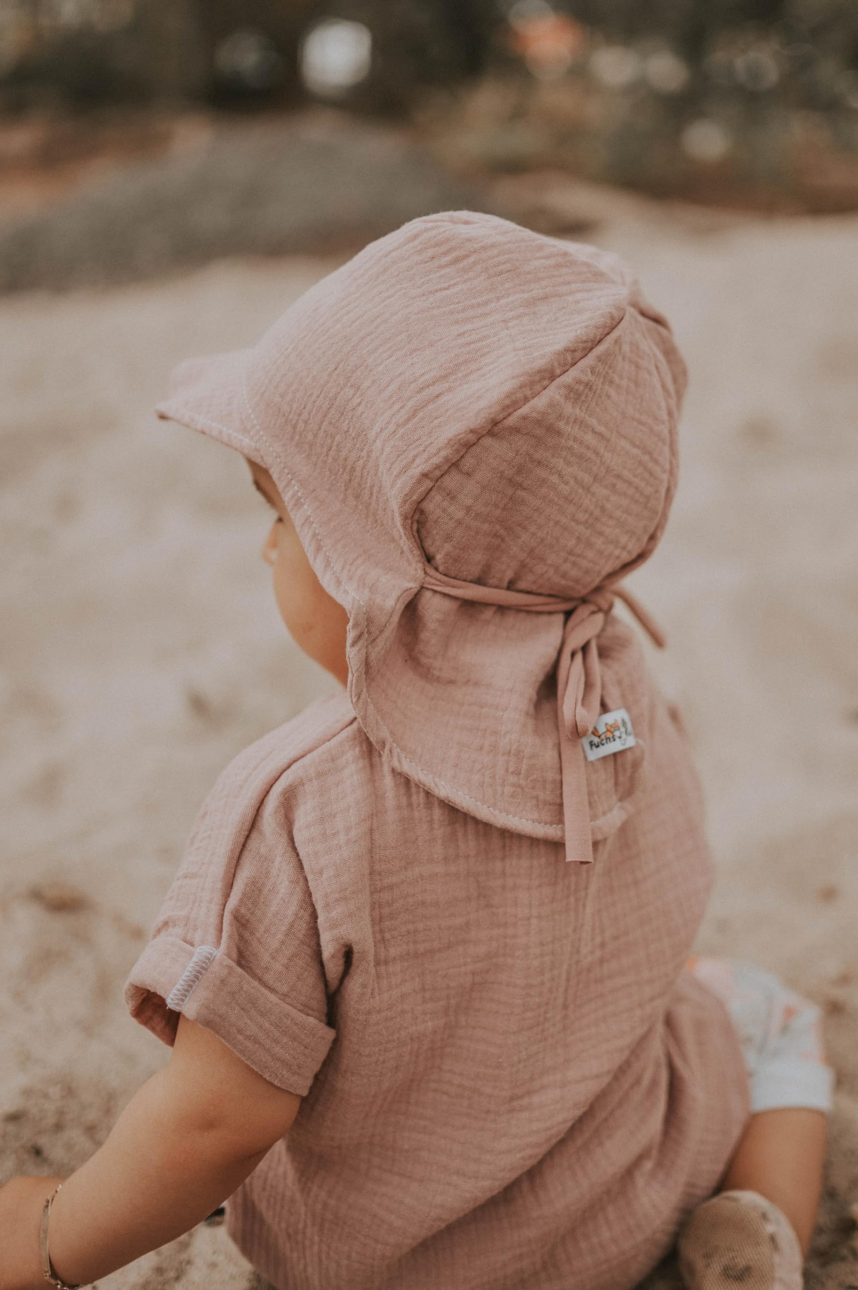 Fuchs & Kiwi Cappello estivo per neonato in mussola – Protezione UV 50+ & traspirante – Cresce insieme – 100% cotone – Oeko-Tex – Cappello da sole per bambini – fatto a mano a Berlino