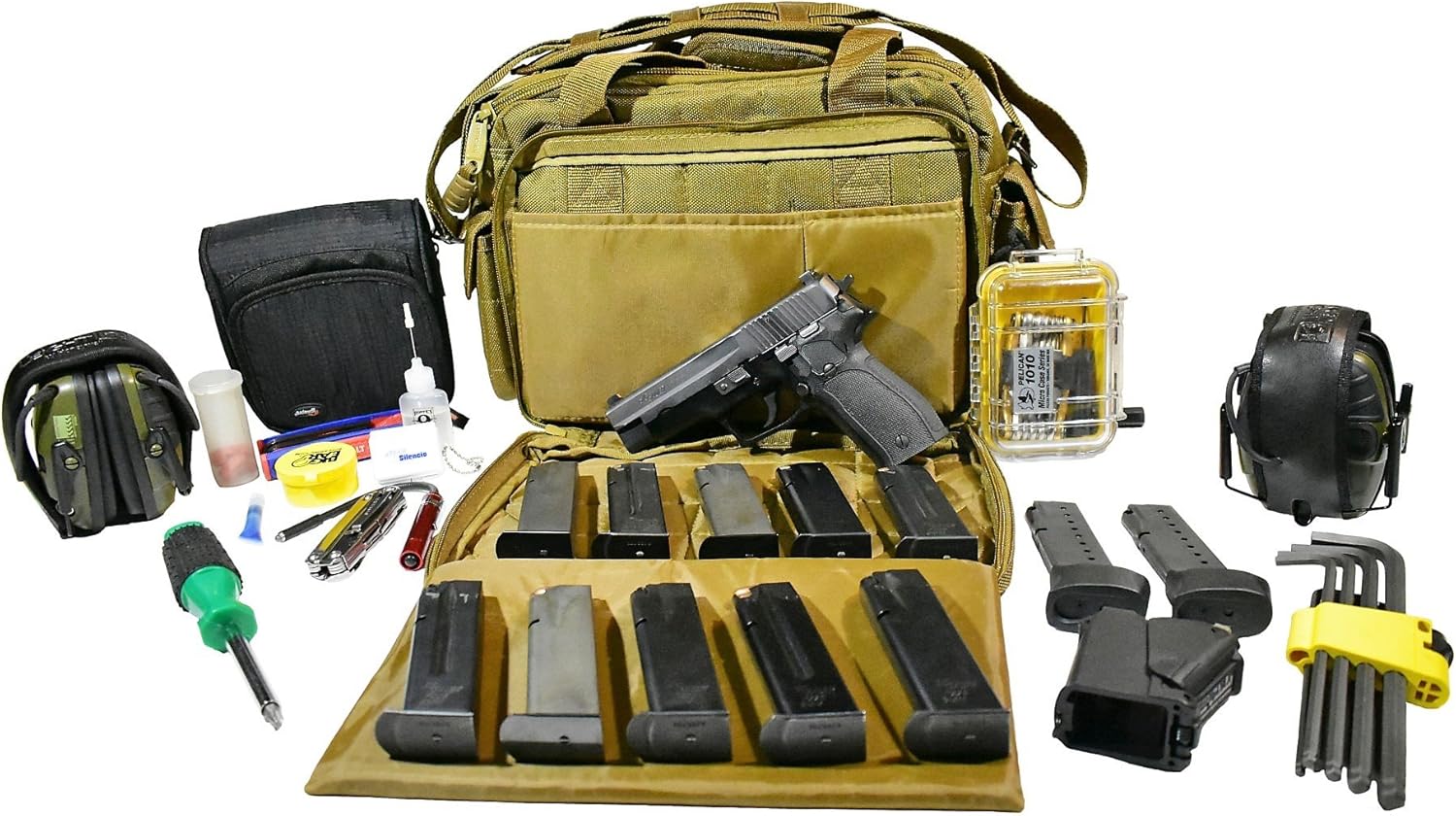 Explorer Range Bags Handguns Tactical Gear Shooting Accessories Large 1200 D Gun Bag Waterproof AR Magazine Holders Padded Pistol Cases Ammo Bag