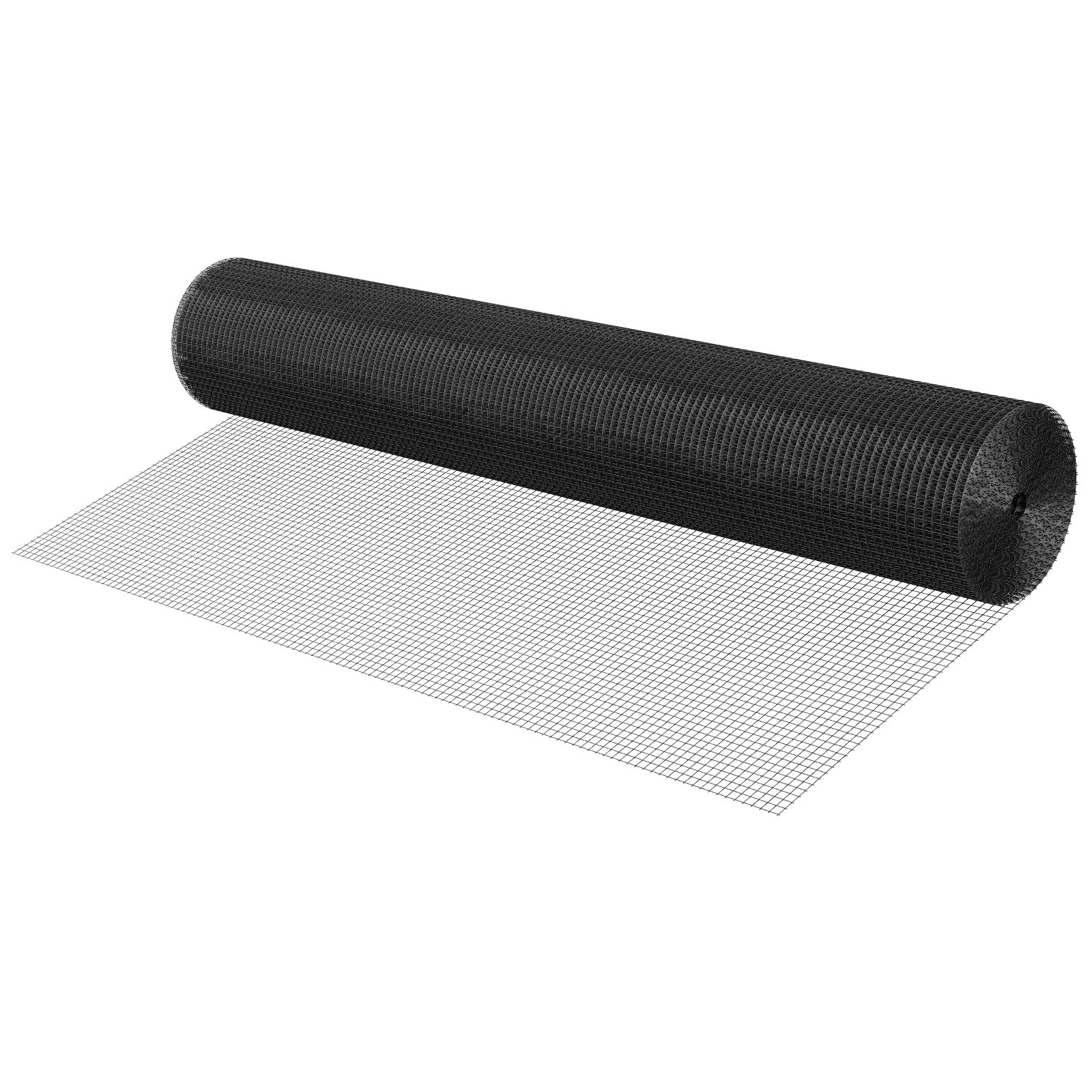VEVOR Valla de Jardín de 152 cm x 15,​24 m, Malla de 1,​27 x 1,​27 cm, Malla de Alambre Galvanizado de 1,​06 mm, Valla de Alambre para Gallinero Recubierta de Vinilo, para Conejos y Aves de Corral