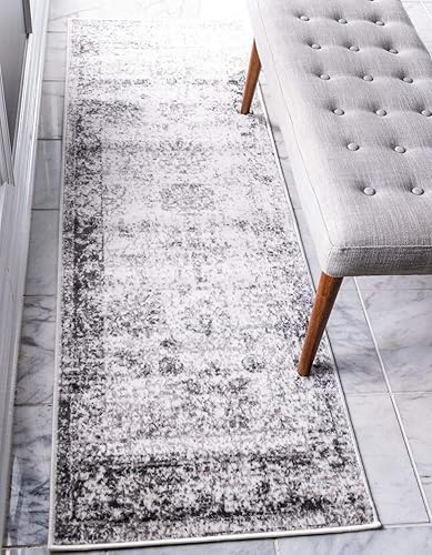 Unique Loom Sofia Collection - Tapete tradicional vintage (para un área de 9 pies x 12 pies), color negro y marfil