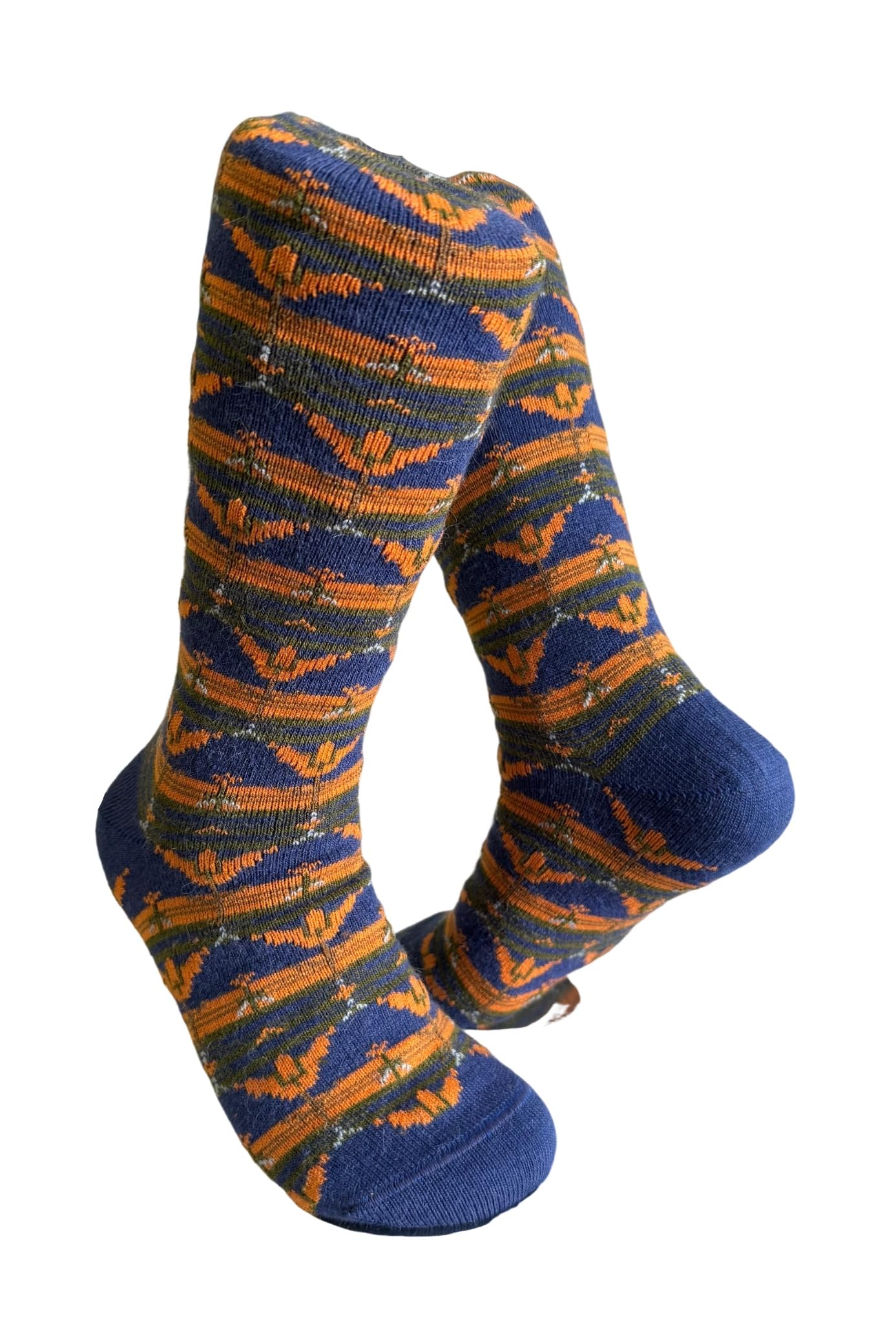 Alpaca Wool Designer Socks are Cozy, Warm & Colorful - Tulip Stripe