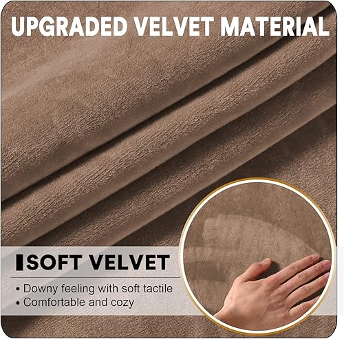 Miniatura 7 de cjc Fundas de sofá seccional, 3 piezas, fundas de sofá para sofá seccional, terciopelo en forma de L, cojín separado, funda de diván, protector