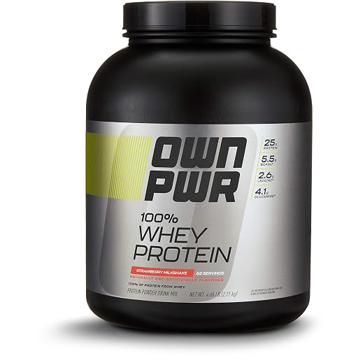 OWN PWR 100% Whey Protein Strawberry Milkshake