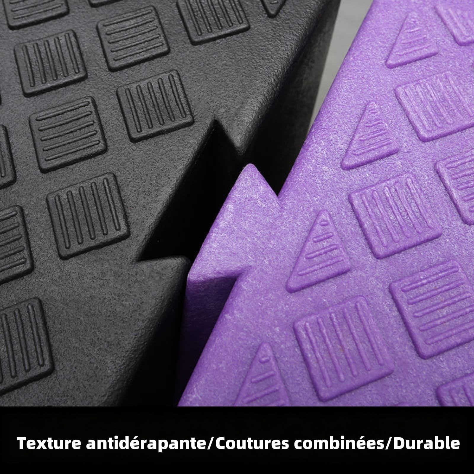 en Caoutchouc De Trottoir, Rampe De Seuil pour Marche Hauteur 5-13 Cm, Rampe De Bordure pour Trottoirs, Voitures, Camions, Accès, Vélos, Motos, Chiens, Fauteuils Roulants (Noir, 50CM*22CM*5CM)