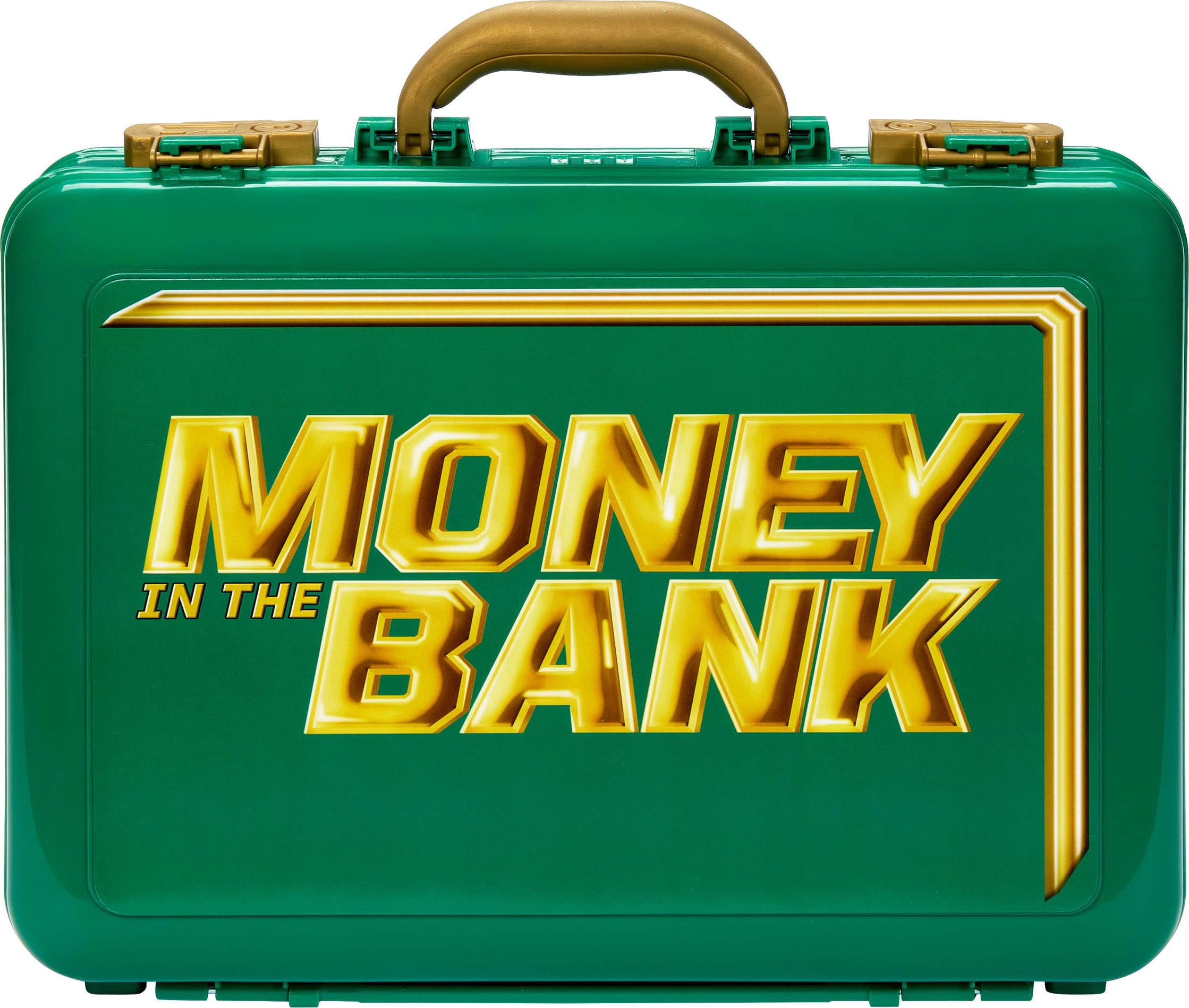 Mattel WWE Money in The Bank Collector Case | Otwierana torba do przenoszenia akcesorium do przechowywania wielu figurek akcji i ekspozycji