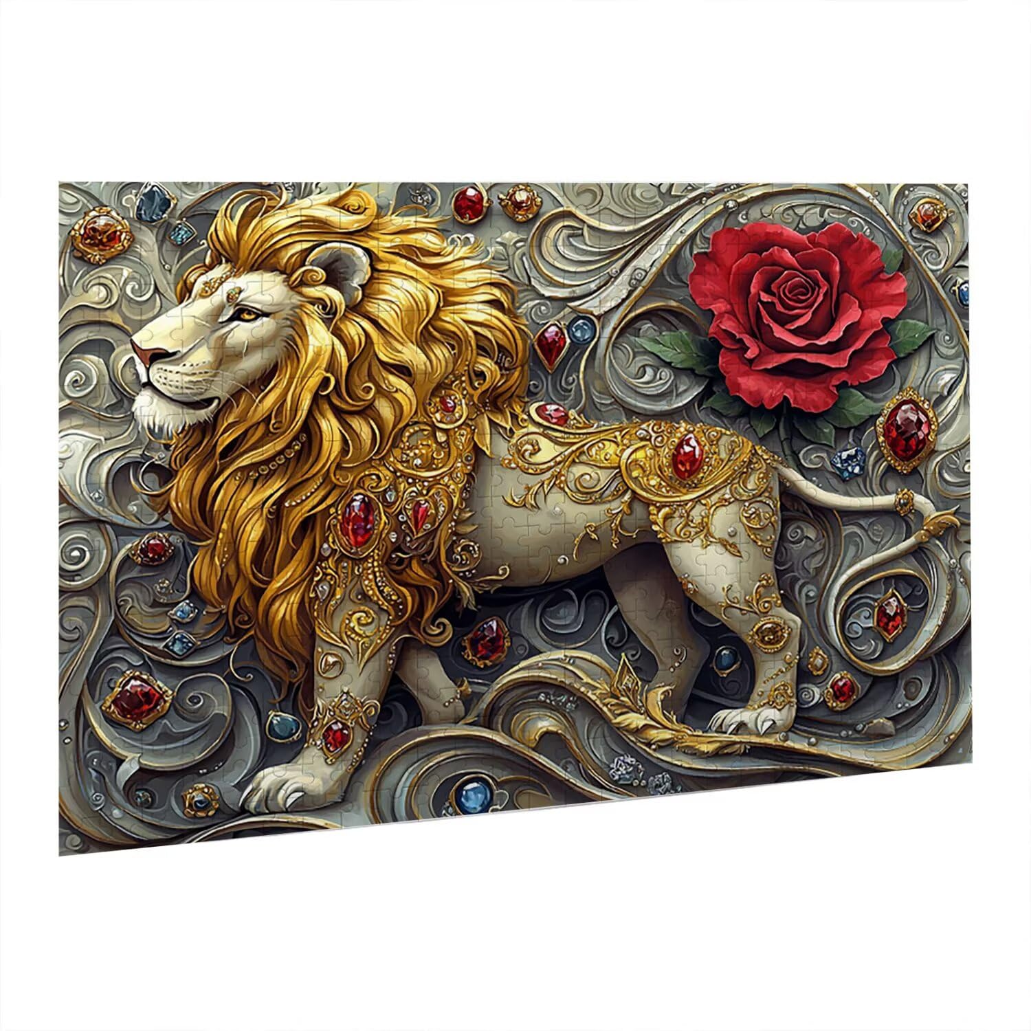 Jigsaw Puzzle, 6000 Pezzi Puzzle Classici, Il Leone Puzzle Rilassamento Intelligence, Mpossibile Difficile Puzzle Impegnativo per Adulti Puzzle Gioco Familiare, Regalo per Amore Amico Rosa fr0-492