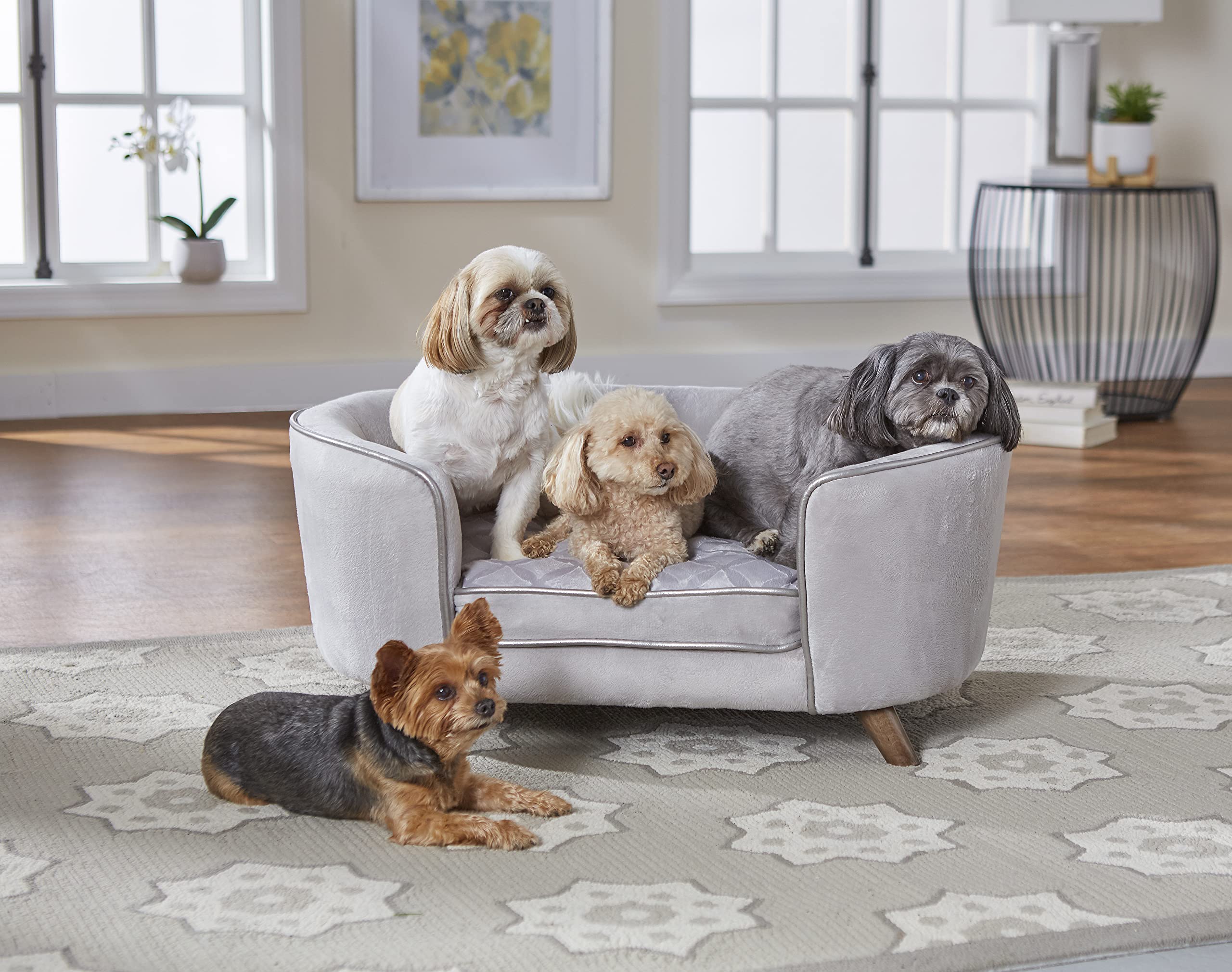 Enchanted Home Pet Quicksilver - Divano per animali domestici, 83,8 x 57,1 x 35,6 cm, taglia M