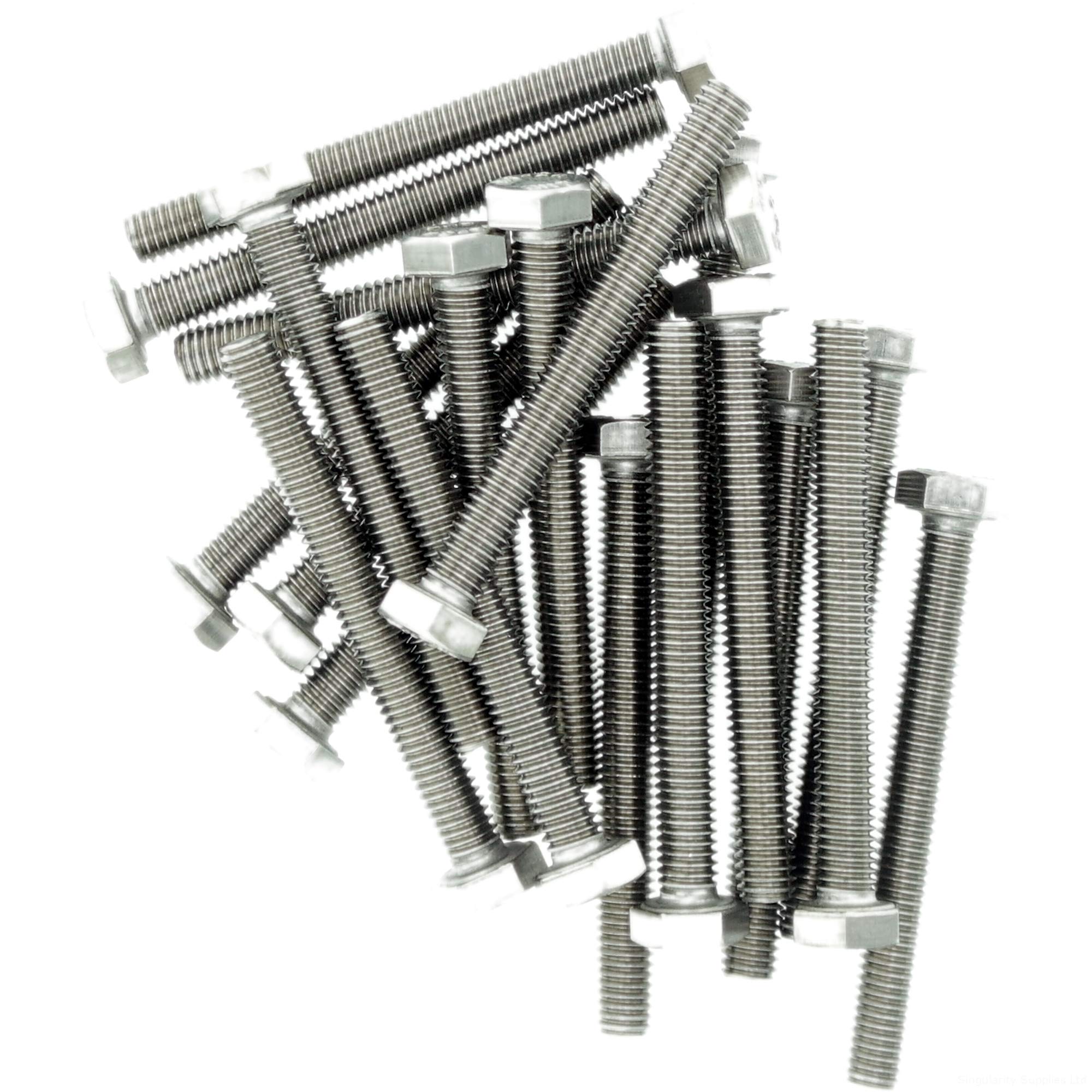 Singularity Supplies M6 (6Mm X 35Mm) Hex Bolt (Fully Threaded Setscrew) - Stainless Steel (A2) (Pack Of 20)