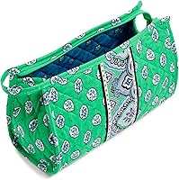 Vista 19 de Vera Bradley Bolsa organizadora de maquillaje cosmético trapecio de algodón para mujer Cuarzo rosa