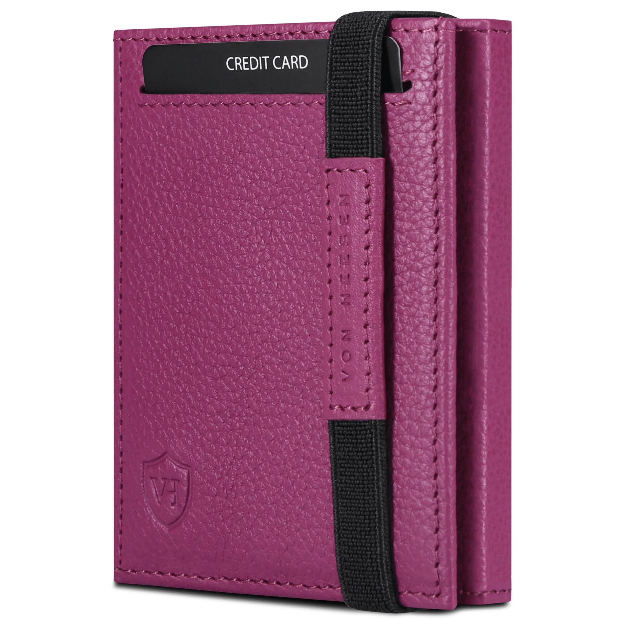 VON HEESEN Slim Wallet mit RFID-Schutz - Mini Geldbörse Herren & Damen klein - Kreditkartenetui Kartenetui - Geldbeutel Portmonee Portemonnaie