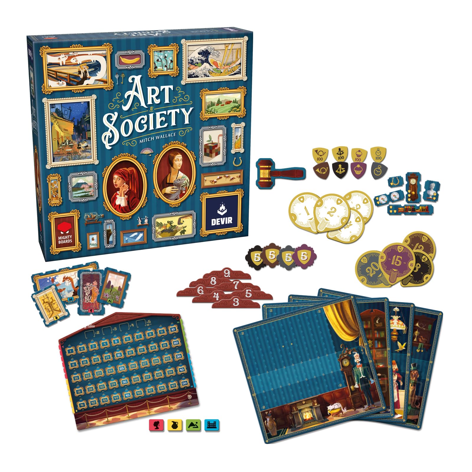 Devir - Art Society, Juego de Mesa, Juego Familiar, Juego de Arte, 10 años (BGARTPS)