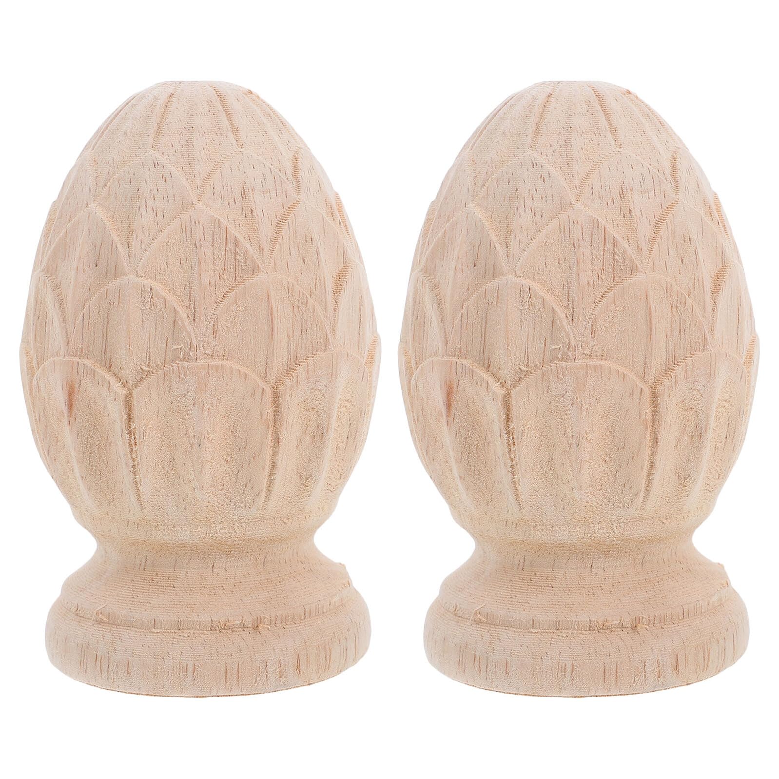 Embouts Poteau Escalier Bois pour Rénover la Maison Décoration de Lit Ananas 2pcs