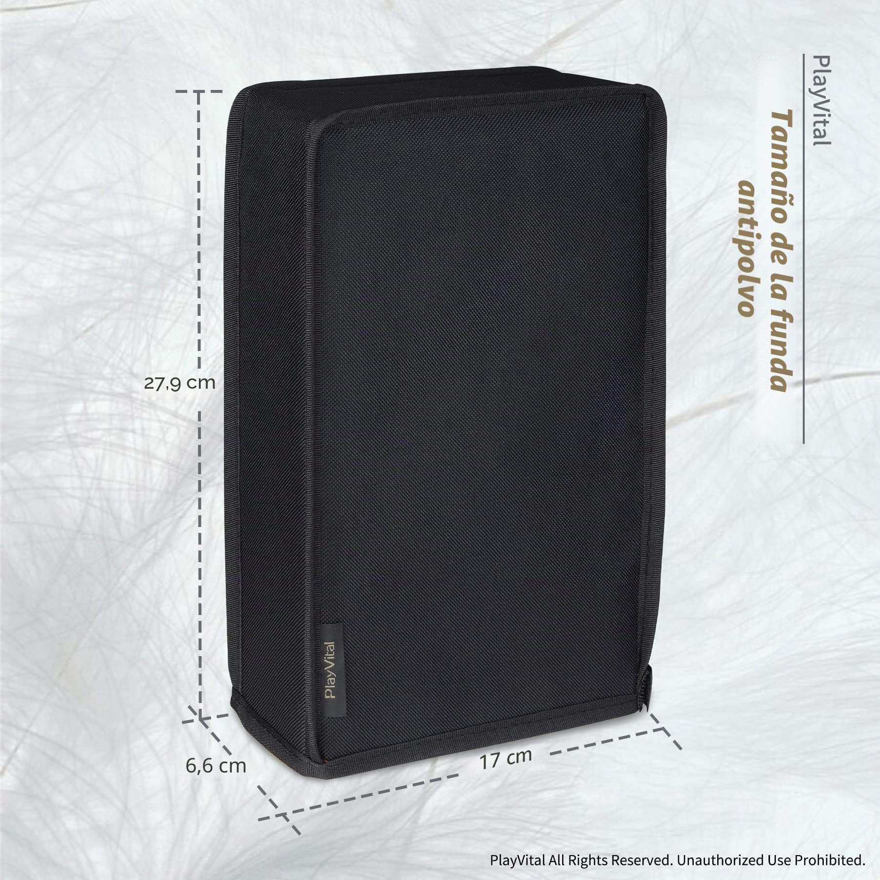 PlayVital Funda Vertical para Xbox Series S - Cubierta a Prueba de Polvo, Protector Anti-Agua y Forro Suave, Diseño Compacto y Fácil Acceso, Protección Completa para Xbox Series S (Negro)