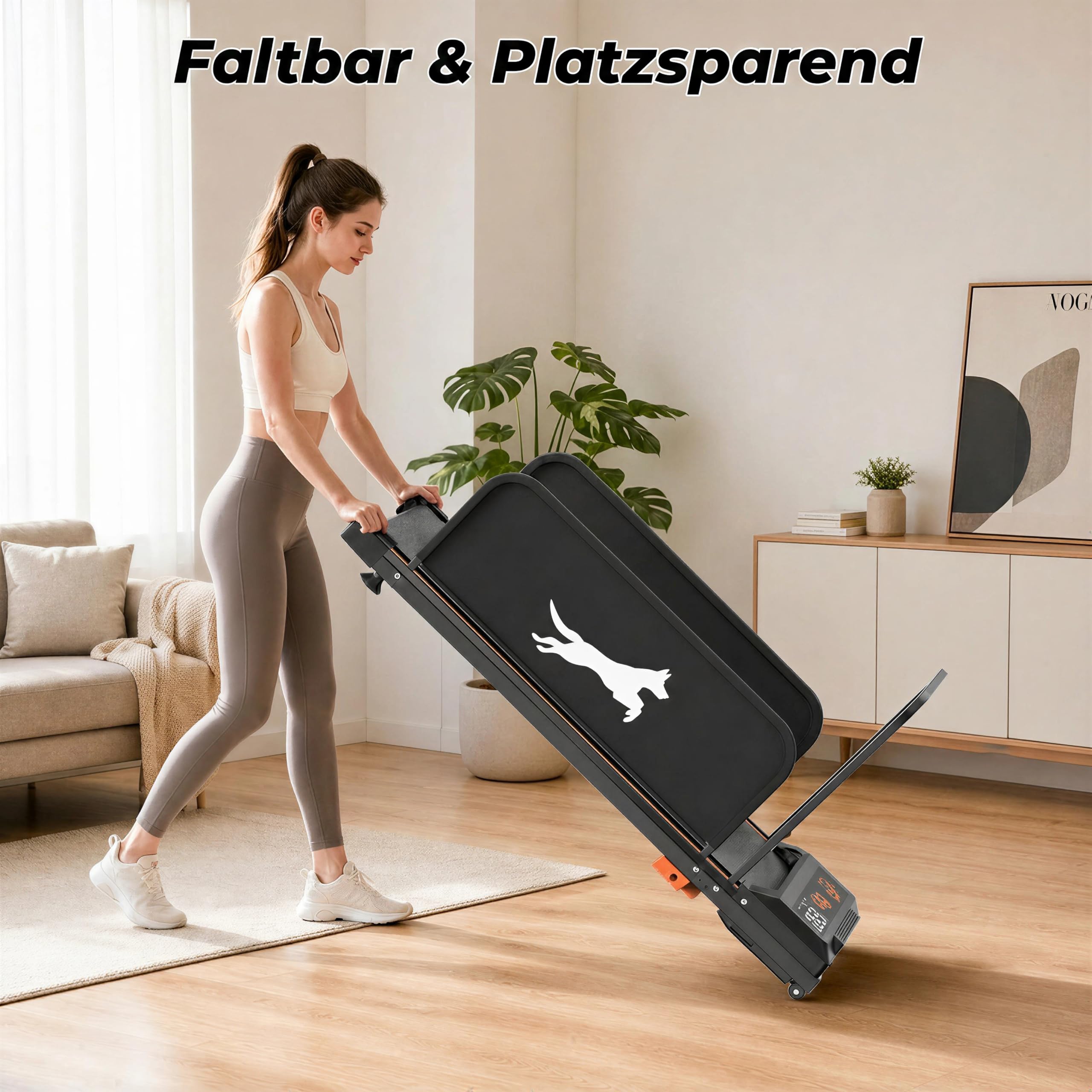 Hundelaufband für Kleine & Mittelgroße Hunde, 90 × 37.5 cm Laufbereich | Mit Fernbedienung, 1–6 km/h, Bis 100 kg, 2,5 PS Leiser Motor, 12 Programme, Haustier Trainingsgerät für Indoor Outdoor