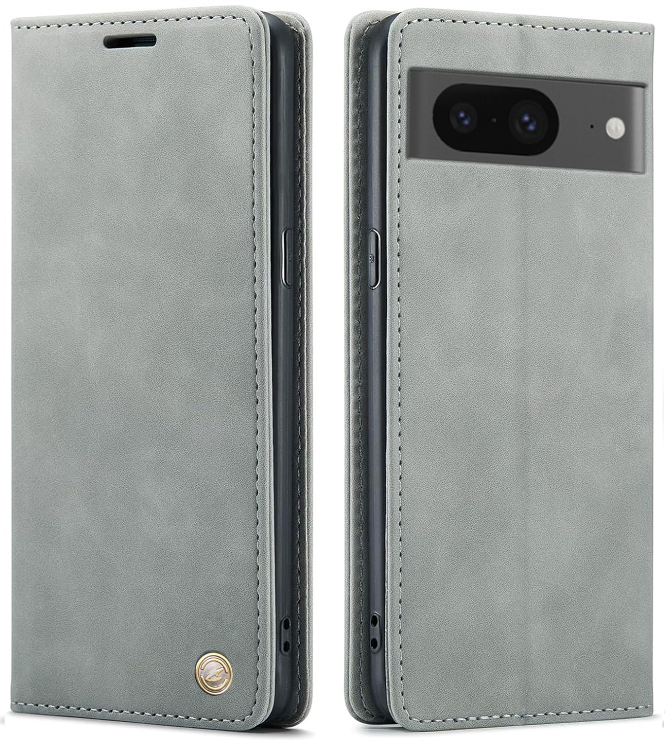 ClickCase for Google Pixel 8 5G Sheepskin Series Faux Leather Wallet Flip Case with Video Stand & Magnetic Closure Lightweight Flip Cover for Google Pixel 8 5G (Grey) (B0D8PM7L5M) Amazon Price History, Amazon Price Tracker