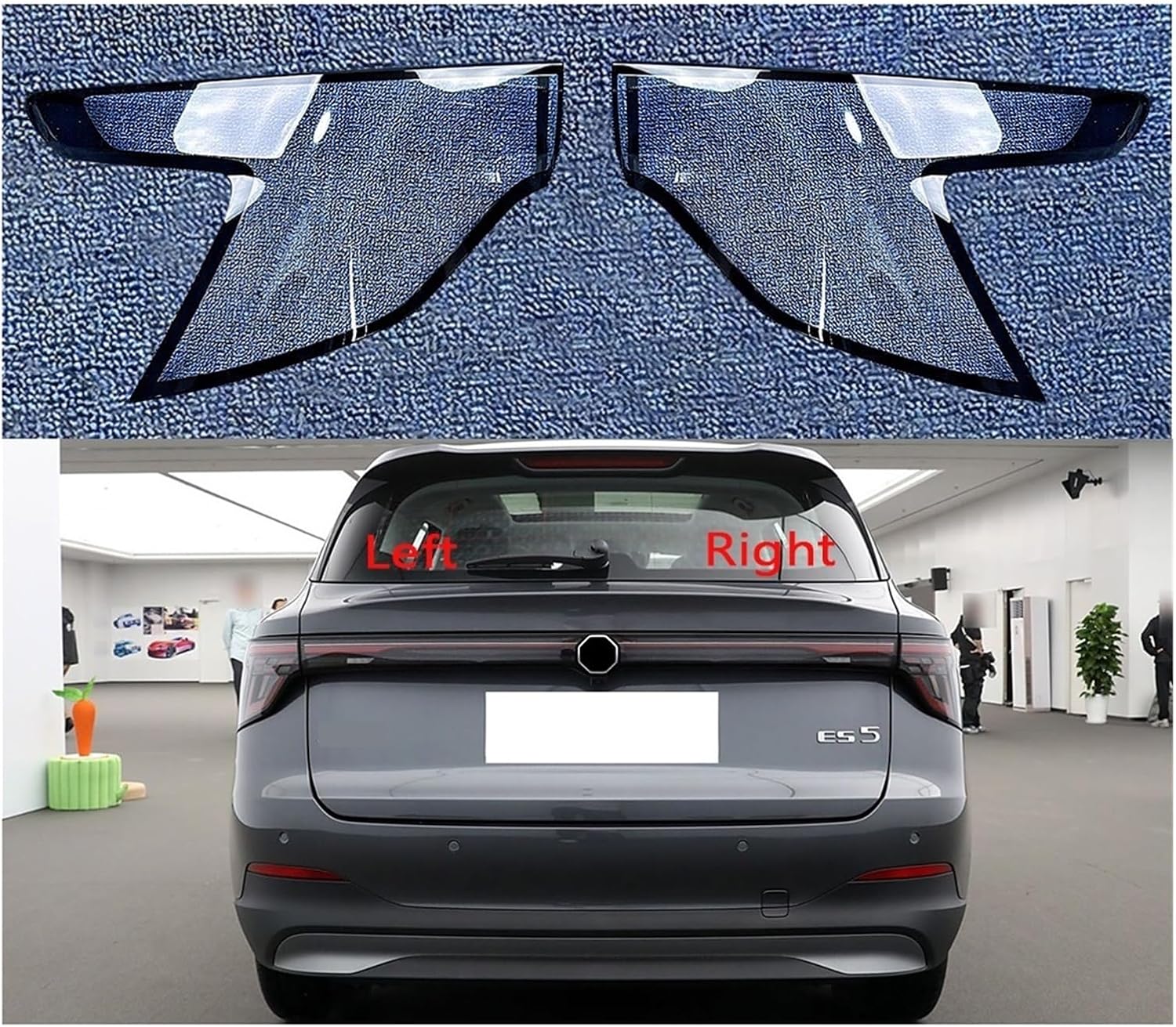 Car Rear Taillight Cover Compatible For MG ES5 2025 Auto Taillamp Mask Lampshade Lampcover Tail Lamp Mask Light Shell(Outside A Pair)