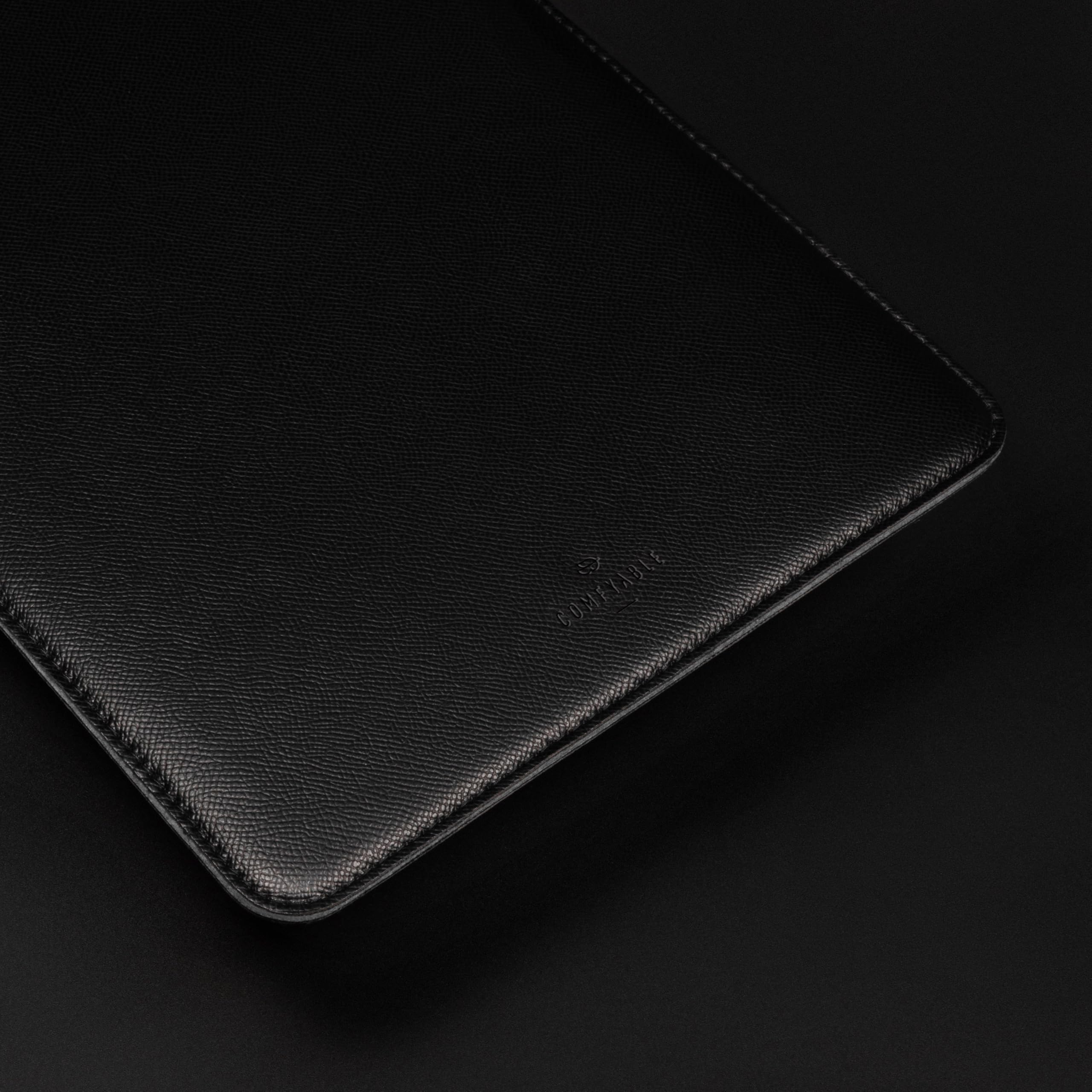 Comfyable Funda portátil 14 Pulgadas Compatible con MacBook Pro 14 M5 A3426 A3427 M4 M3 M2 M1 Pro/MAX 2026-2021, Sleeve MacBook Slim de Piel sintética, Negro