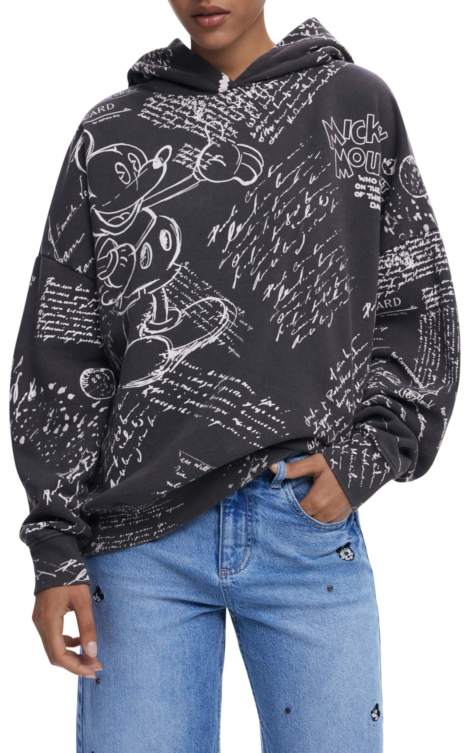 Desigual Sweat_Letters Mickey, 2000 Negro, L