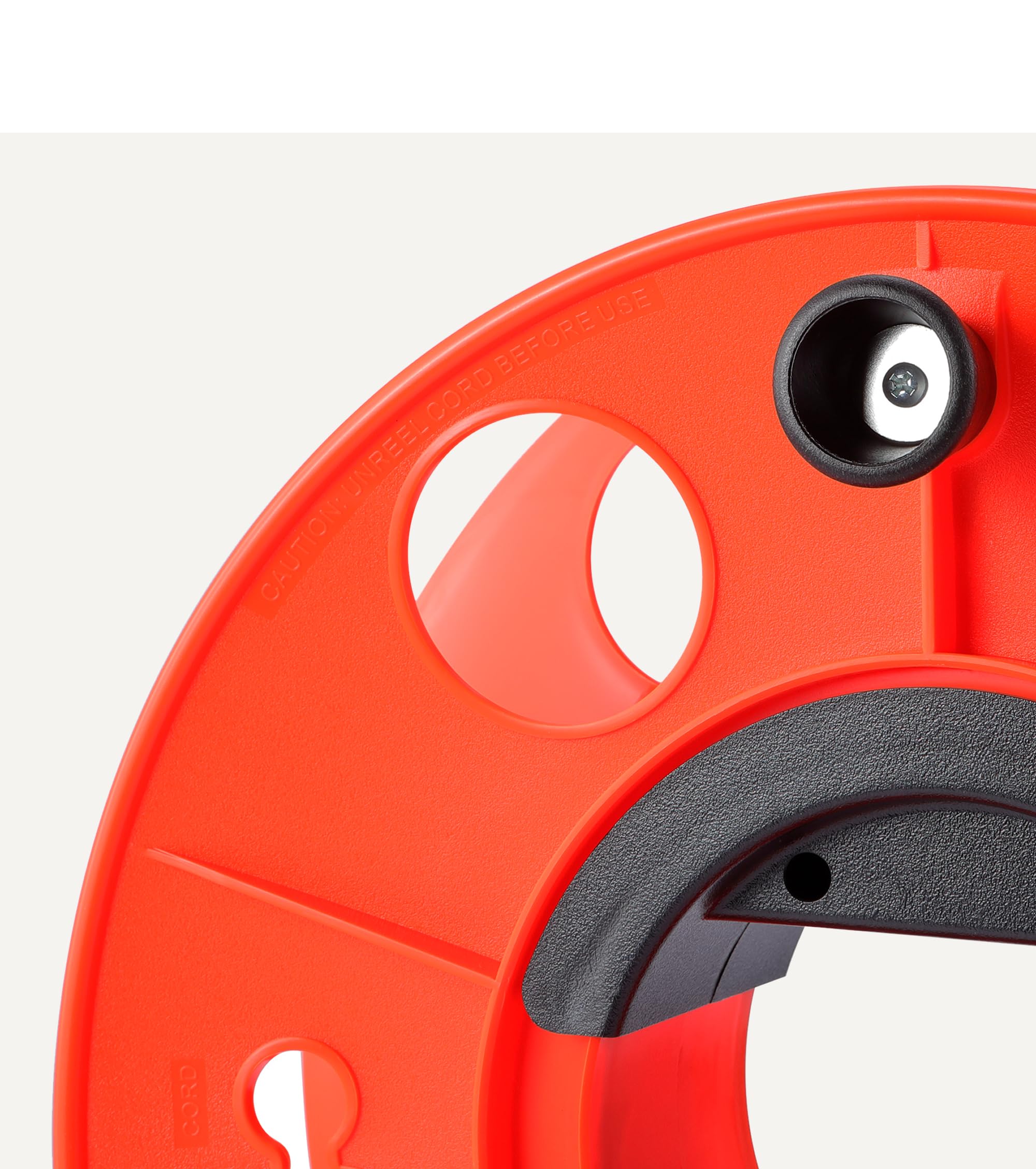 Amazon Basics Avvolgicavo Per Cavi Elettrici, Luci Natalizie, Tubi Flessibili e Corde, Fino a 45m di Lunghezza, Arancione