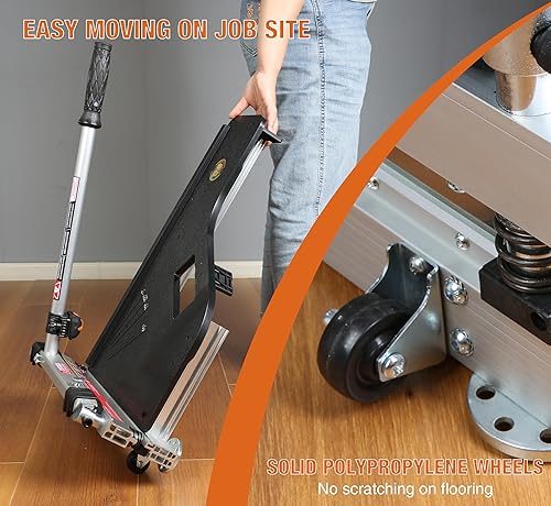 Miniatura 7 de Cortador de Piso Laminado, Cortador de Piso de Vinilo de 13" con Ruedas  Corte Fácil de Ángulo y Longitud, Herramientas de Pisos - Corta Piso