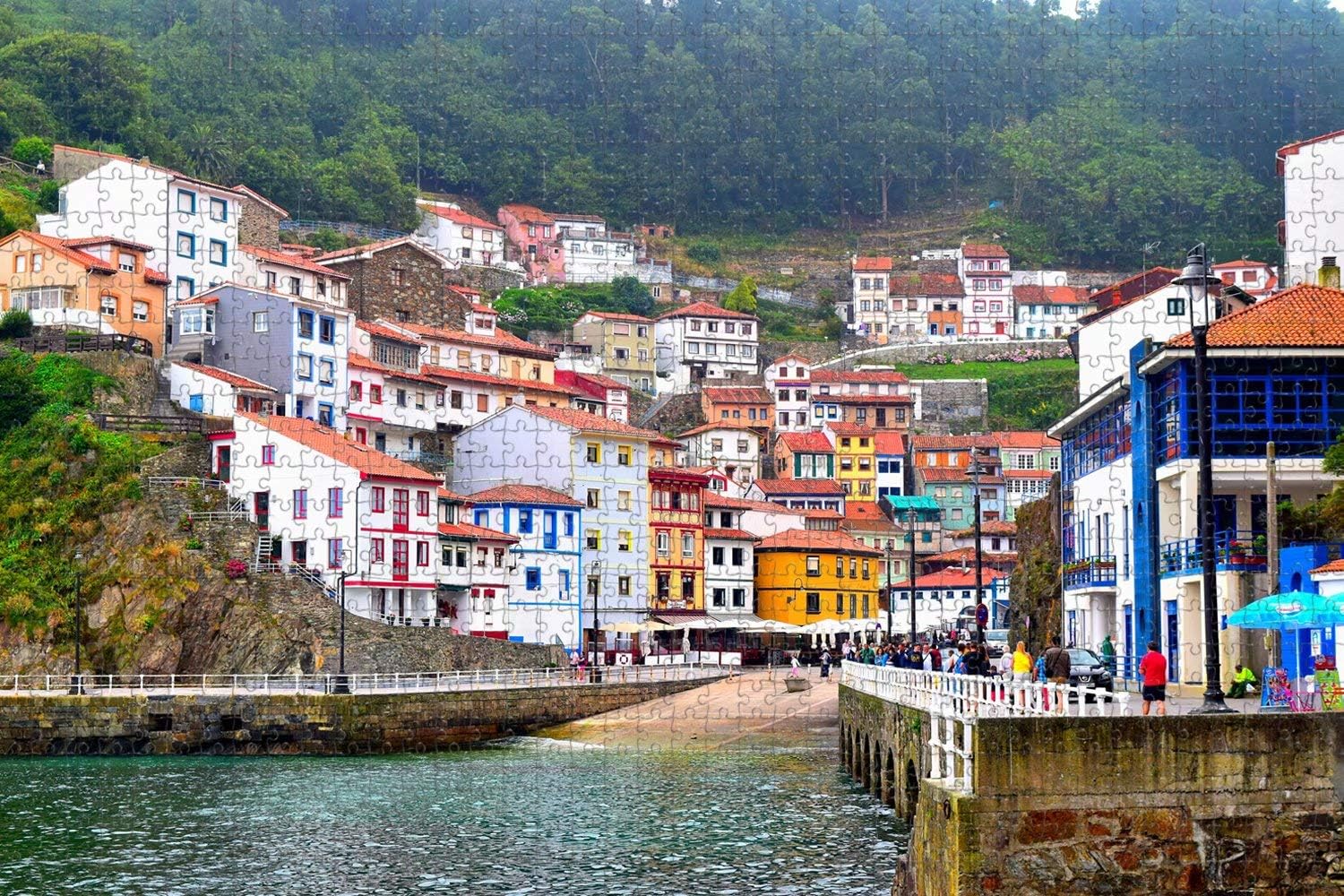 Jigsaw Puzzle for Adults Spain Cudillero Asturias Spain Puzzle 1000 Piece Wooden Travel Souvenir
