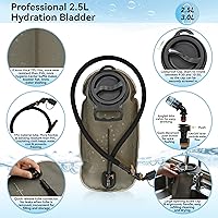Vista 5 de MARCHWAY Tactical Molle Hydration Pack with 2.5L TPU Water Bladder, Low-Profile Organized Military Backpack for Hiking, Cycling, Backpacking