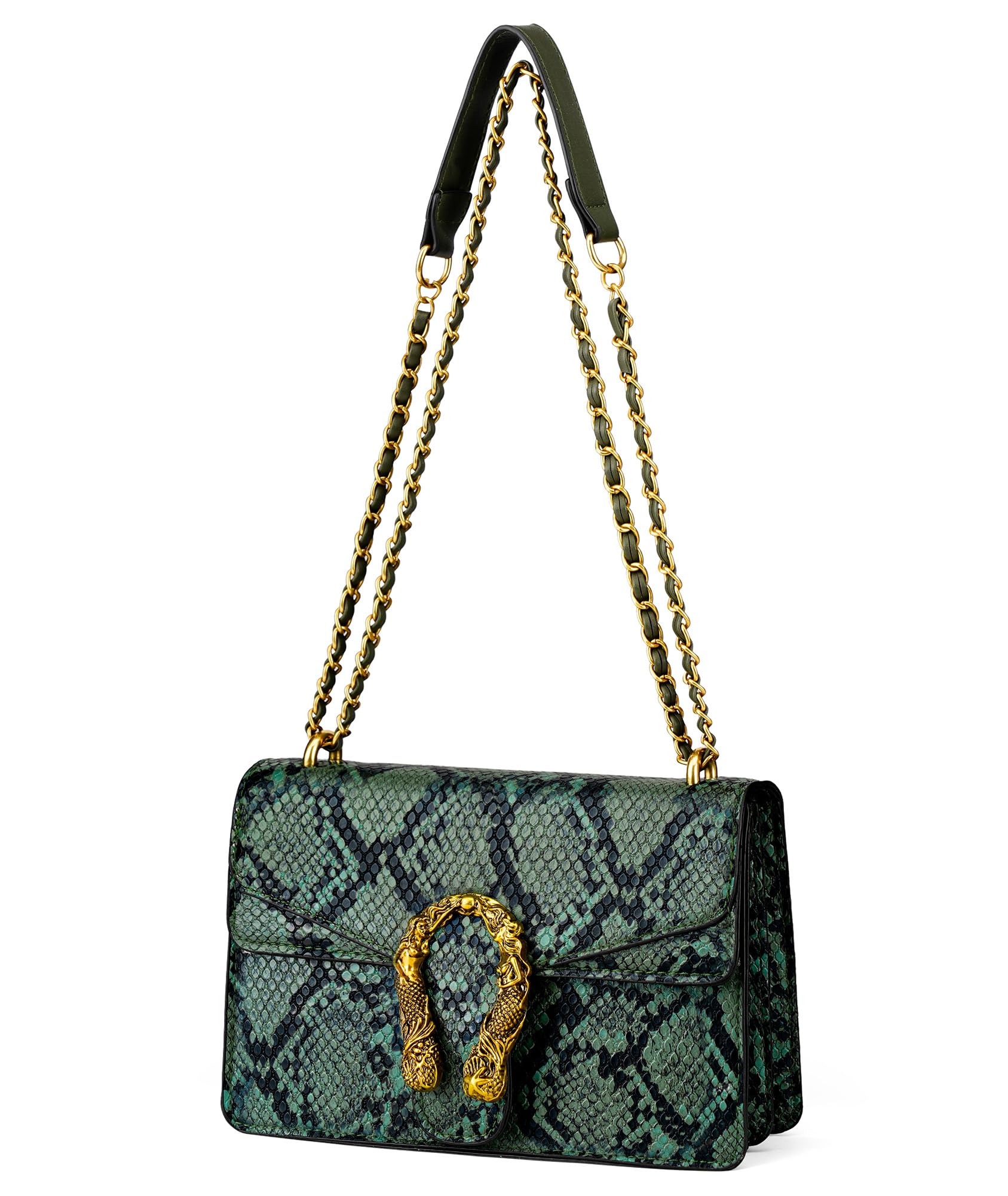 Goinsound Snake Print Crossbody Purse Womens Snakeskin Leather Shou...
