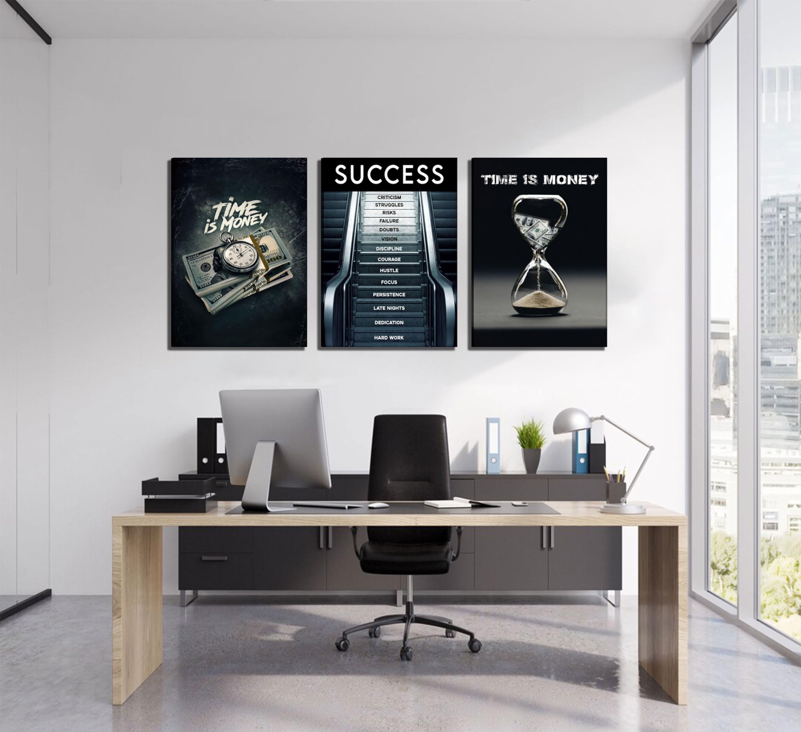 Motivierende Leinwand-Wandkunst 'Goldfisch-Mindset' – Gerahmt, 40,6 X 50,8 Cm, Für Büro Oder Wohnzimmer