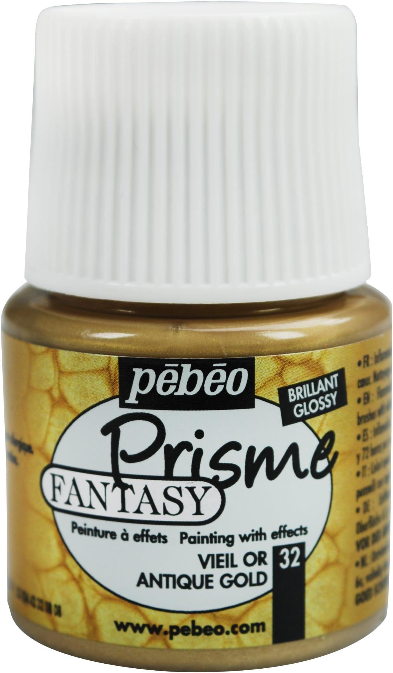 Pebeo Fantasy Prisme, 45 ml Bottle - Antique Gold