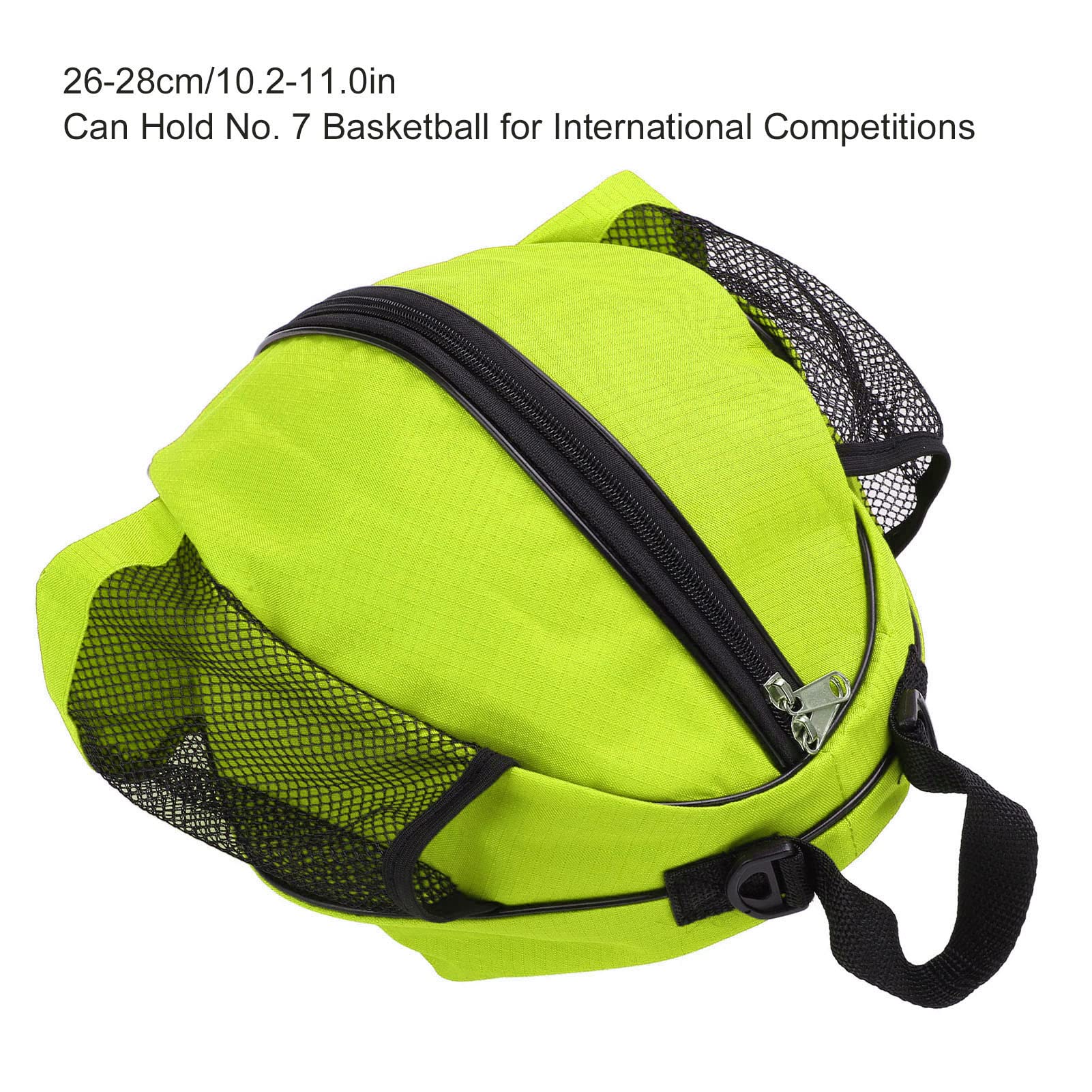 Basketball Supplies Round Mesh Basketball Bags Oxford Cloth Football Storage Pouch Sports Backpack for Single Basketball, Football, Vollyball,