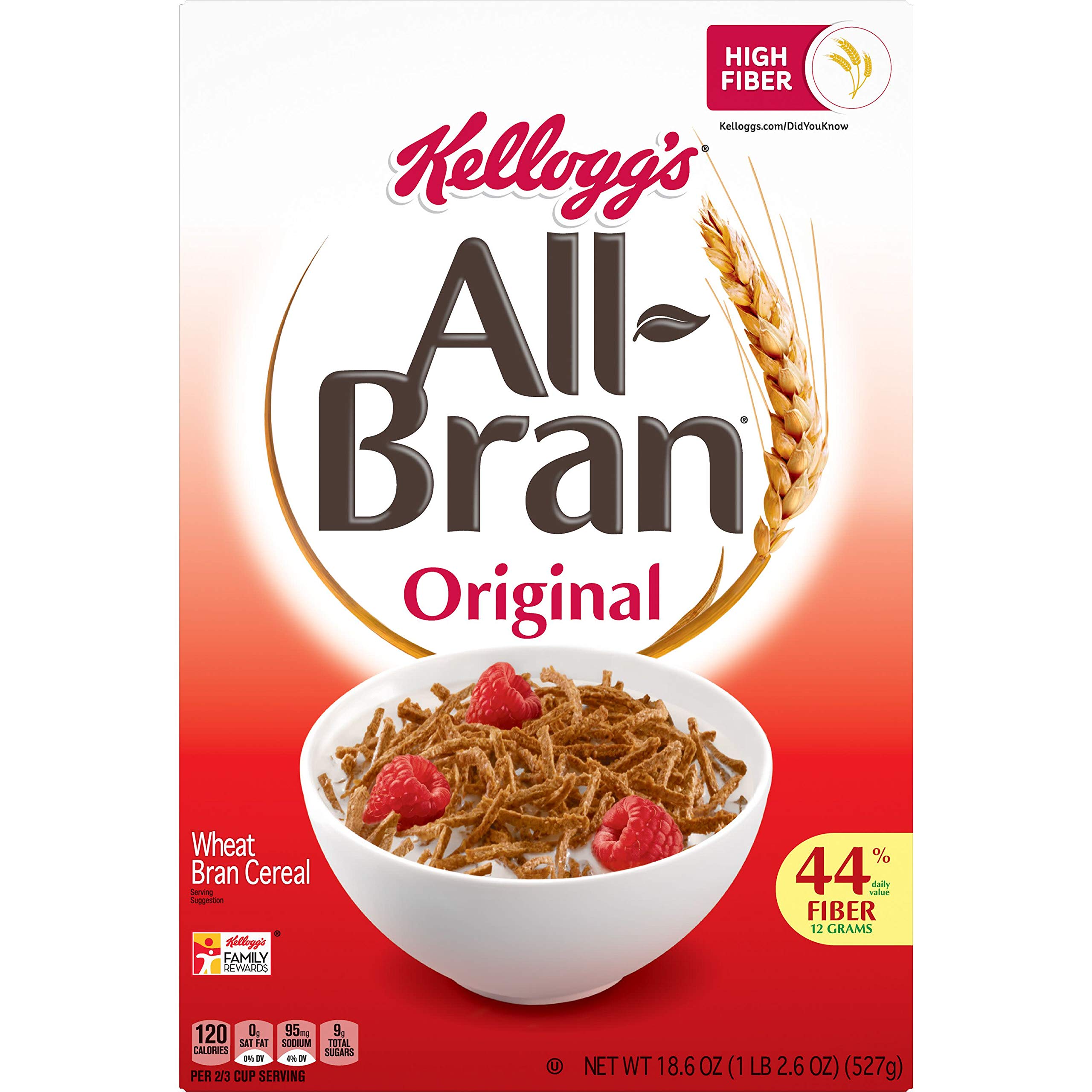 Buy Kellogg’s All Bran Breakfast Cereal, 8 Vitamins and Minerals, High